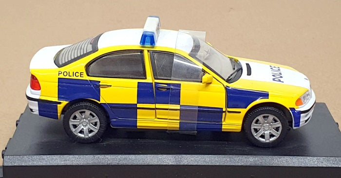 Cararama 1/43 Scale CARA19 - BMW 3 Series Sedan Police Car - Yellow/Blue