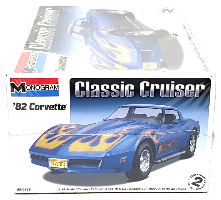 Monogram 1/24 Scale Unbuilt Model Kit 85-0885 - 1982 Chevrolet Corvette