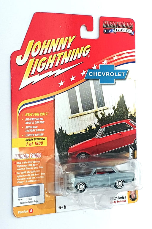 Johnny Lightning 1/64 Scale JLMC010 - 1965 Chevrolet Nova SS - Glacier Gray Poly