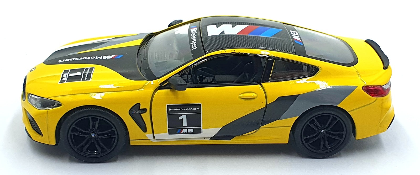 Kinsmart 1/38 Scale Pull Back & Go TY1241 - BMW M8 Competition Coupe #1 Yellow