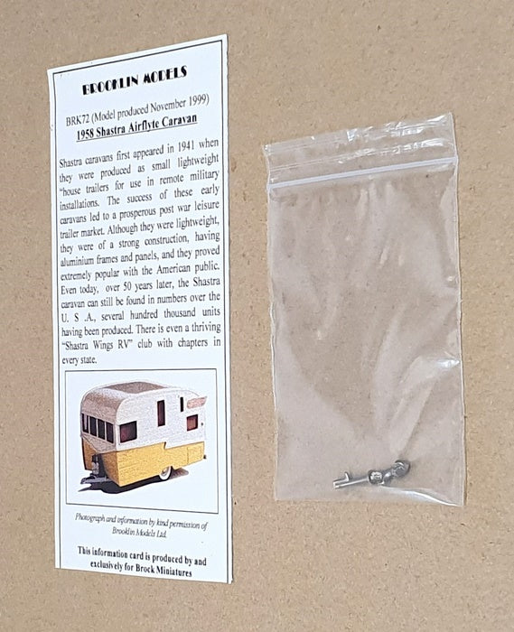 Brooklin Models 1/43 Scale BRK72 001 - 1958 Shasta Airflyte Travel Trailer
