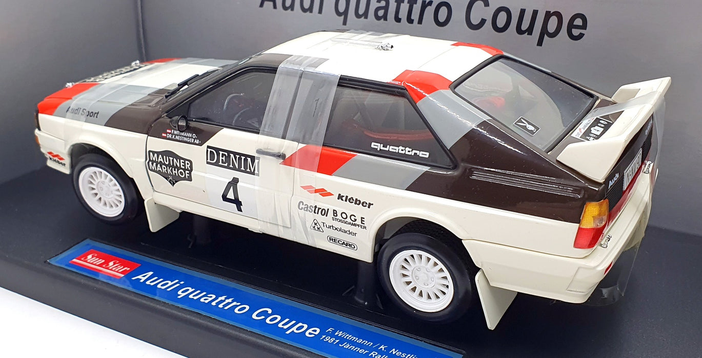 Sun Star 1/18 Scale 4182 - Audi Quattro Coupe 1981 Janner F.Wittmann