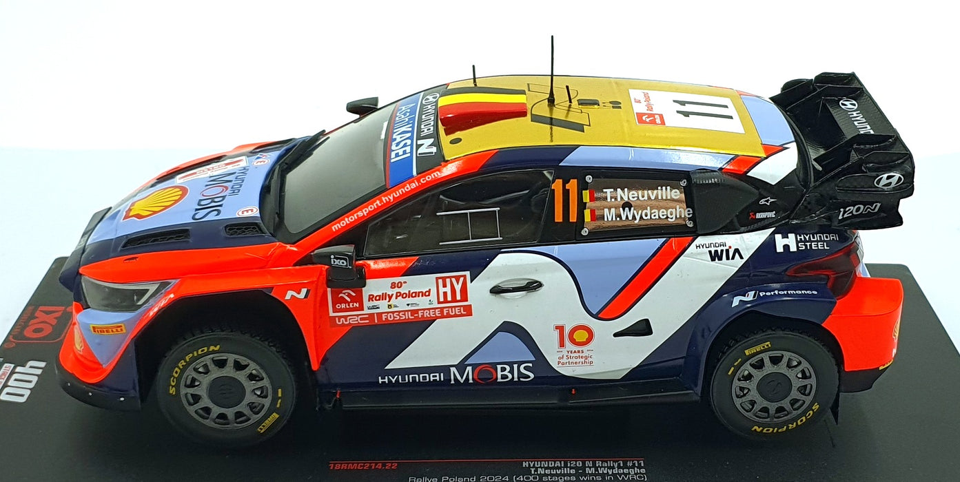 IXO 1/18 Scale Diecast 18RMC214.22 - Hyundai i20 N Rally1 #11 Poland 2024