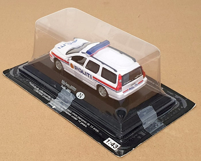 Altaya 1/43 Scale Diecast 13525B - 2002 Volvo V70 Politi - White/Red/Blue