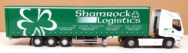Lion Toys 1/50 Scale SL01G Iveco Truck & Trailer Shamrock Logistics White/Green