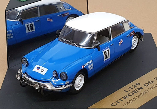 Vitesse 1/43 Scale L126 - Citroen DS 21 London-Sydney Rally 1968 - Blue/White