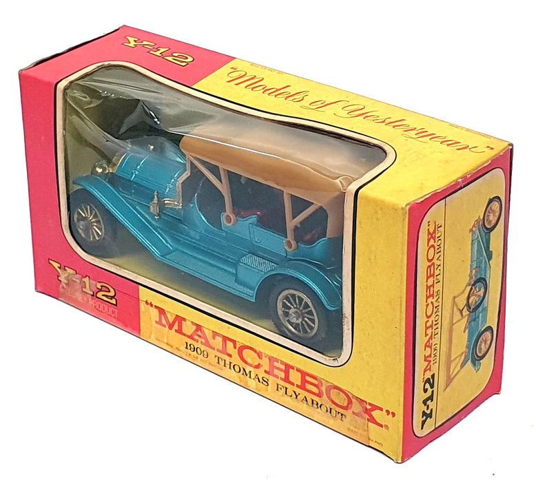 Matchbox Appx 10cm Long Diecast Y-12 - 1909 Thomas Flyabout - Lt. Blue