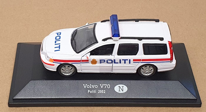 Altaya 1/43 Scale Diecast 13525B - 2002 Volvo V70 Politi - White/Red/Blue