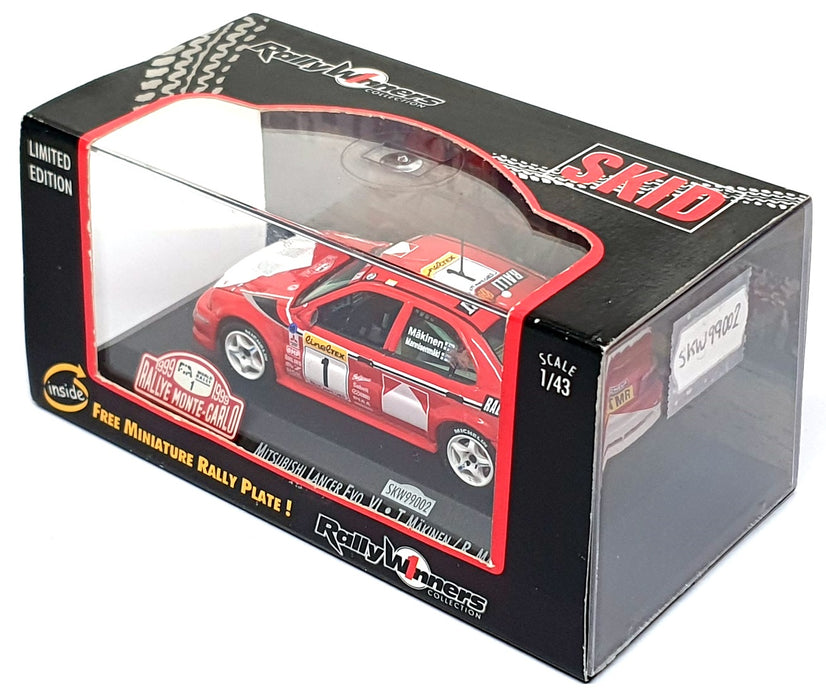 Skid 1/43 Scale SKW99002 - Mitsubishi Lancer Evo VI #1 Winner Monte Carlo 1999