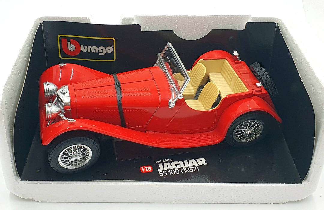 Burago 1/18 Scale 3006 - Jaguar SS 100 1937 - Red
