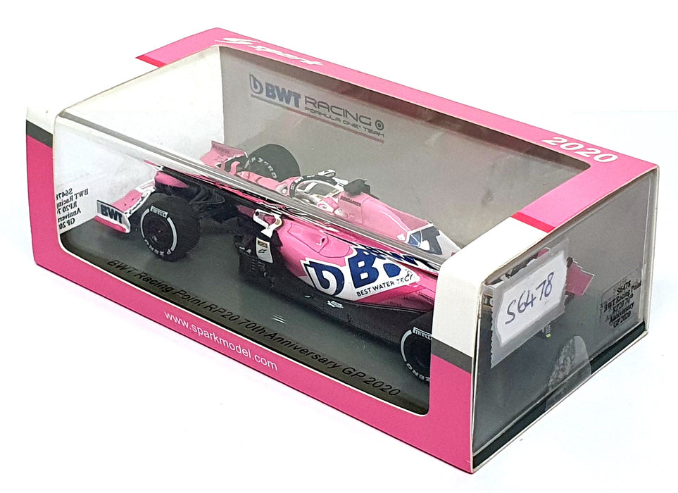Spark 1/43 Scale S6478 - F1 BWT RP20 70th Anniversary GP 2020 Hulkenberg
