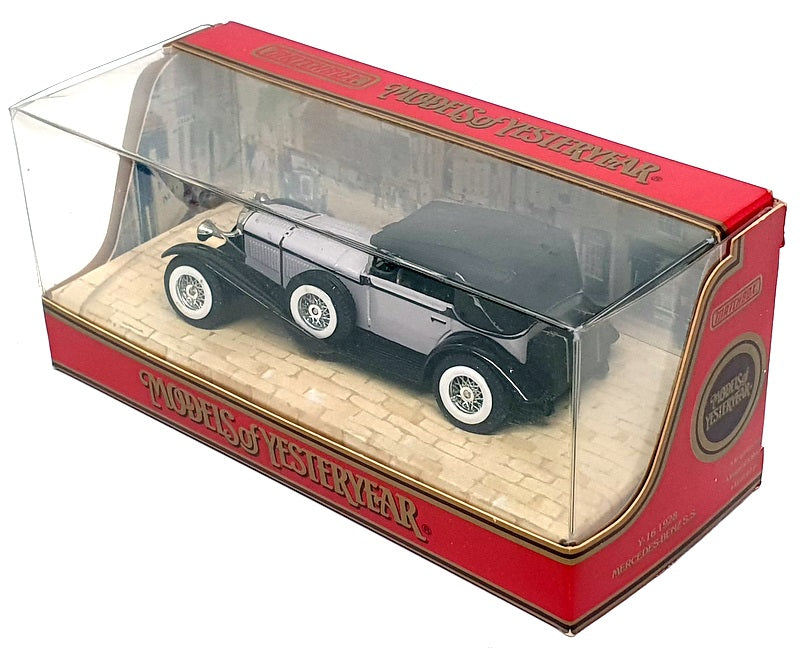 Matchbox Appx 10cm Long Y-16 - 1928 Mercedes Benz SS - Grey/Black