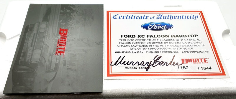 Autoart 1/18 Scale Diecast 87811 Ford Falcon XC Hardtop Bathurst 1978 #18 Carter