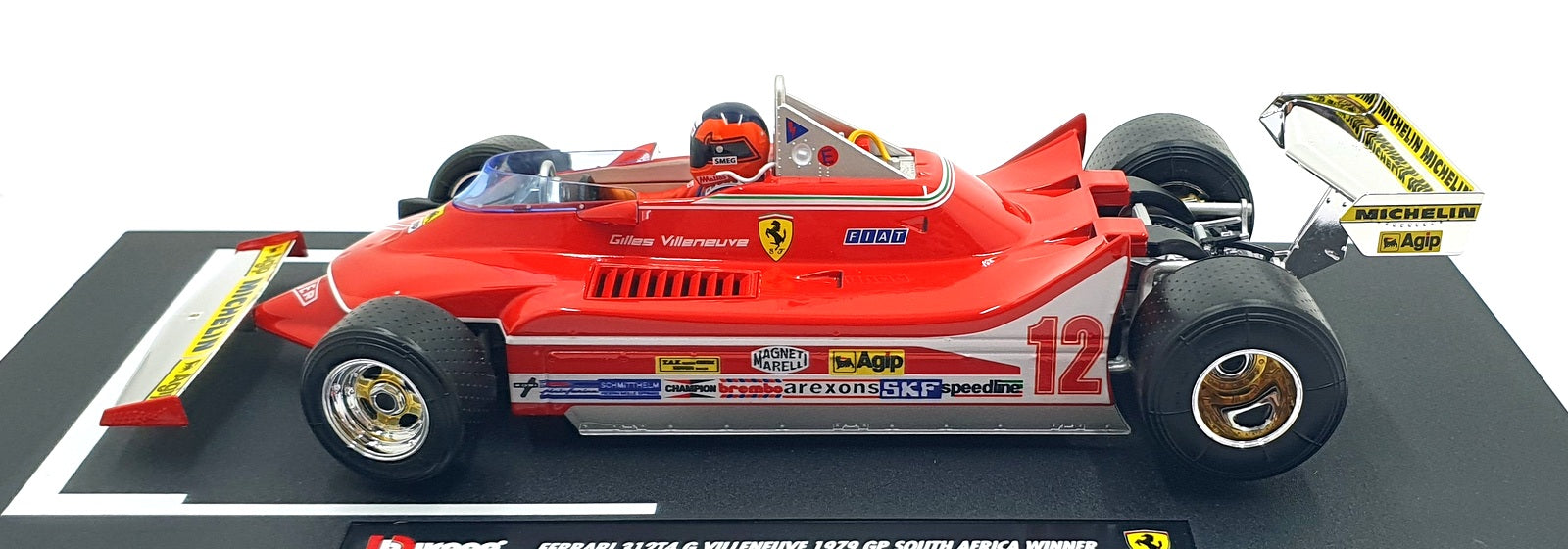 Burago 1/18 Scale Diecast 18-16814 Ferrari 312 T4 #12 Monaco GP 1979 Villeneuve