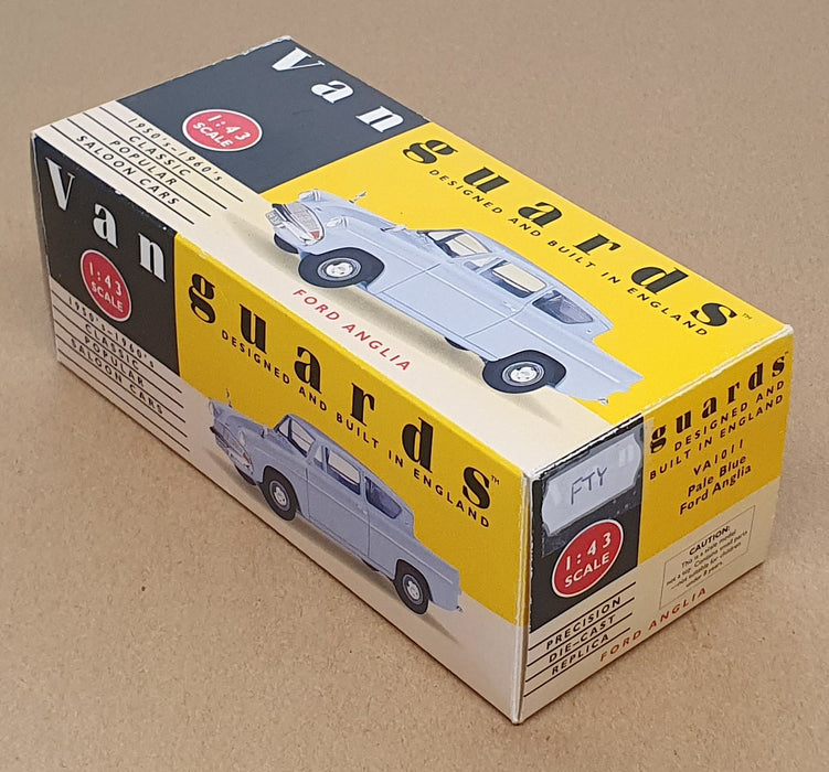 Vanguards 1/43 Scale Diecast VA1011 - Ford Anglia - Pale Blue