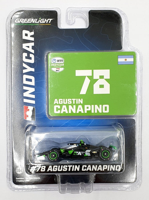 Greenlight 1/64 Scale 11570 NTT Indycar Series #78 A. Canapino - Blue/Green