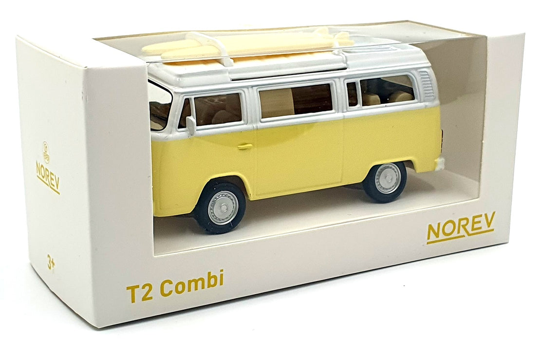 Norev 1/43 Scale Diecast 841109 - Volkswagen T2 Combi - Cream/White