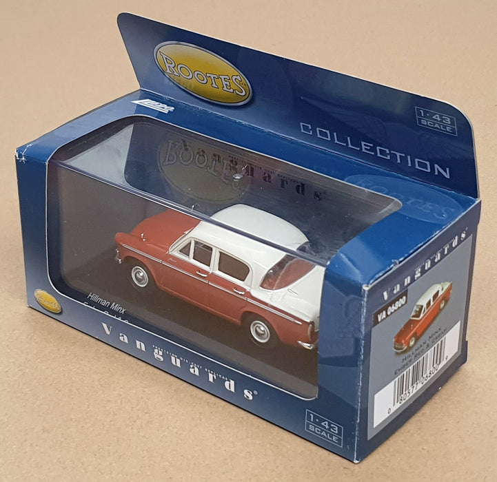 Vanguards 1/43 Scale VA06800 - 1960 Hillman Minx Mk3A - Ember Red/Cream