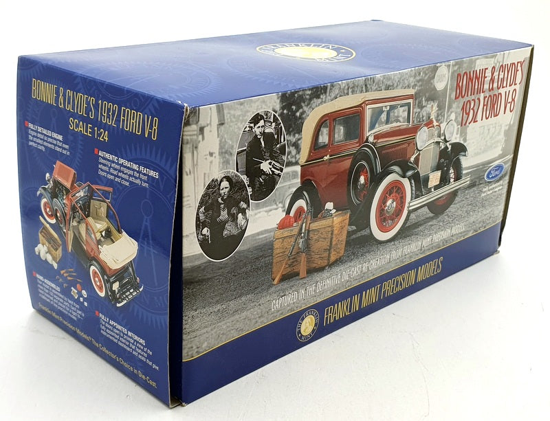 Franklin Mint 1/24 Scale B11Z151 - 1932 Ford V8 Bonnie & Clyde - Maroon