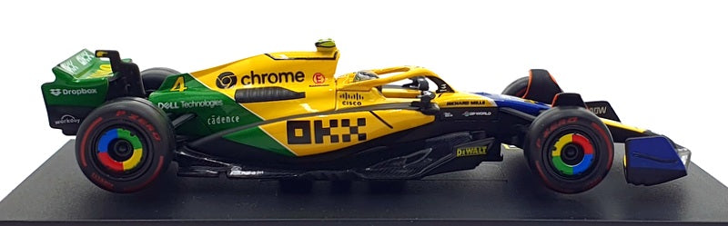 Burago 1/43 Scale 18-38215NS - McLaren MCL38 #4 Monaco Grand Prix 2024 - Norris
