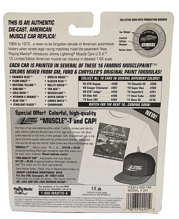 Johnny Lightning 1/64 Scale 200-140 - Muscle Cars USA 1970 Plymouth Superbird