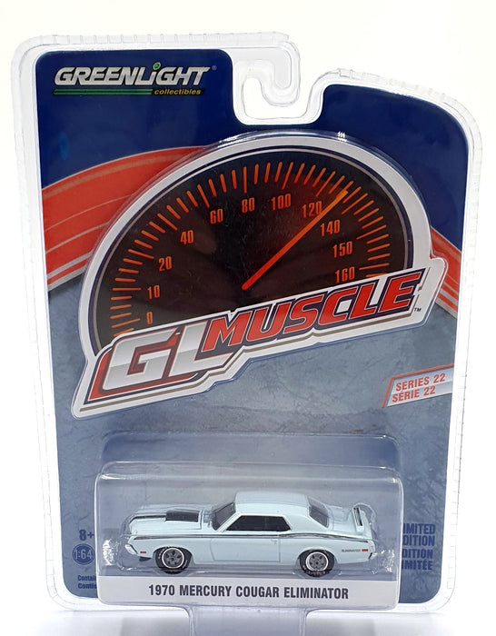 Greenlight 1/64 Scale 13250-C - 1970 Mercury Cougar Eliminator - Lt. Blue