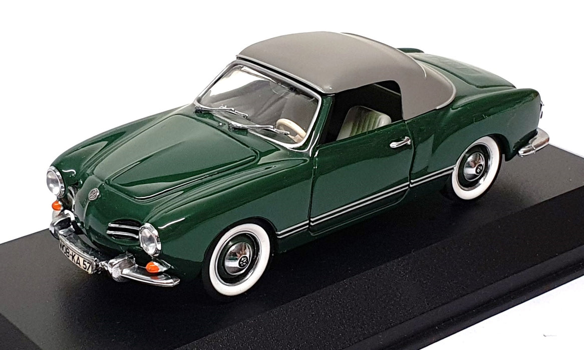 Minichamps 1/43 Scale 5060 - Karmann Ghia Cabriolet Soft Top - Green