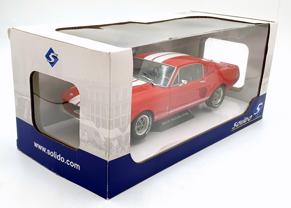 Solido 1/18 Scale S1802902 - 1967 Shelby Mustang GT500 - Red/White
