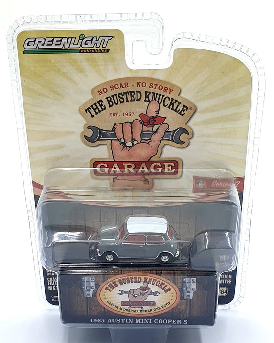Greenlight 1/64 Scale 39120-E - 1965 Austin Mini Cooper S - Grey