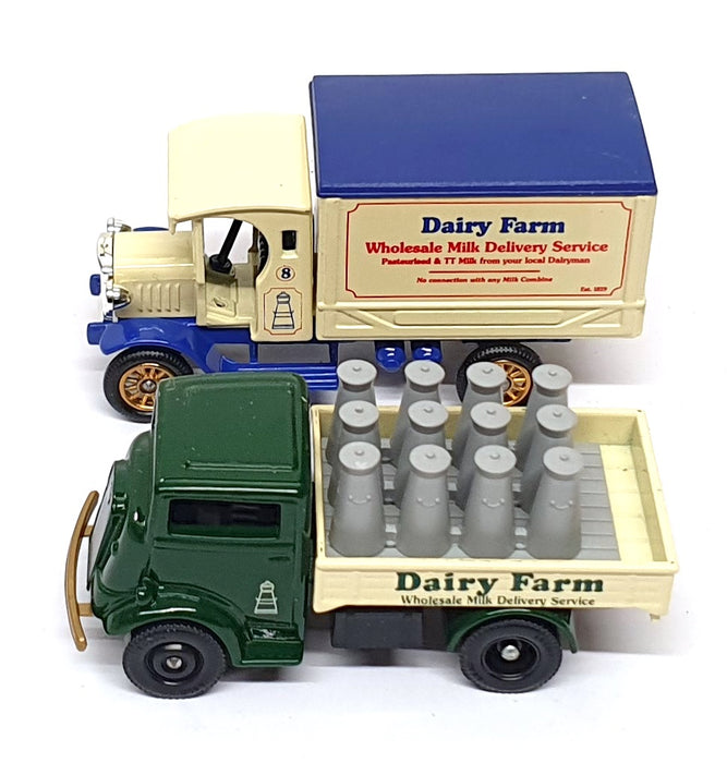 Lledo Diecast 2 Piece Set LL7626 - Dairy Farm Delivery Truck & Van