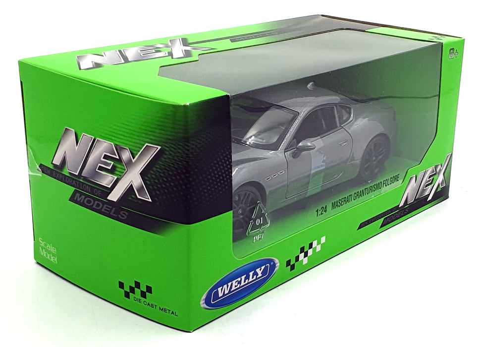 Welly NEX 1/24 Scale Diecast 24125W-SG - Maserati Granturismo Flogore Dark Grey