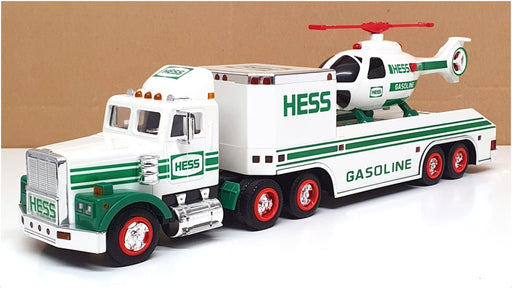 Hess Appx 32cm Long HES09 - Toy Truck & Helicopter With Lights - White/Green