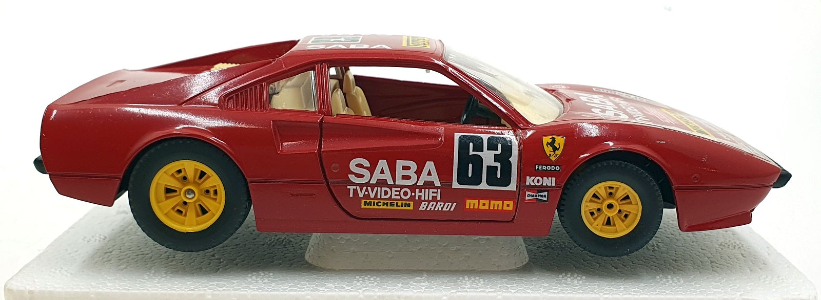 Burago 1/24 Scale Diecast 9148 - Ferrari 308 GTB Race Car #63 - Red