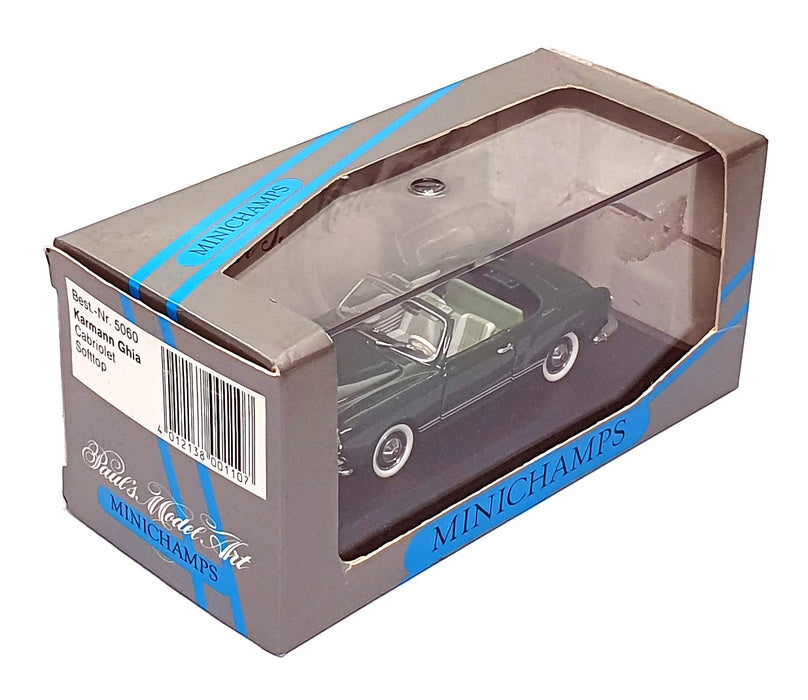 Minichamps 1/43 Scale 5060 - Karmann Ghia Cabriolet Soft Top - Green