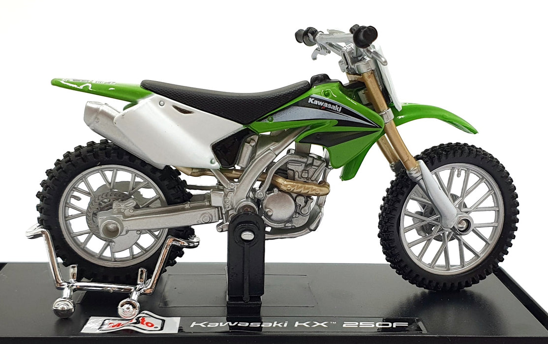 Maisto 1/18 Scale 04045 - Kawasaki KX 250F Motorbike - Green/White