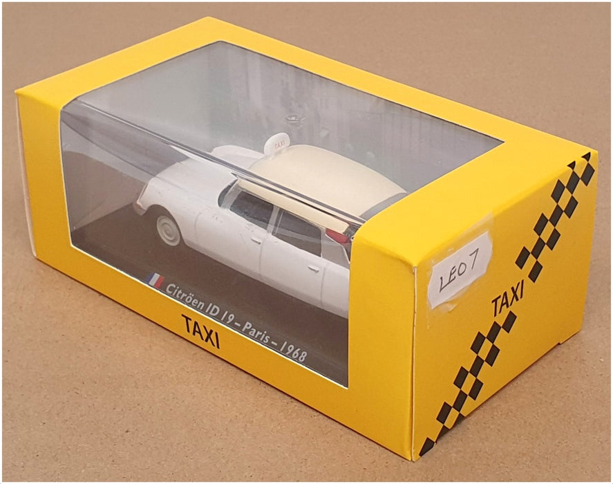Leo Models 1/43 Scale LEO7 - Citroen ID19 Taxi Cab Paris 1968 - White/Beige