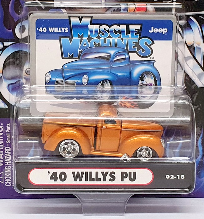 Muscle Machines 1/64 Scale 71151 02-18 - 1940 Willys PU Truck - Copper
