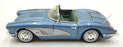 Motor Max 1/18 Scale Diecast 14126Q - 1958 Chevrolet Corvette -Blue/Silver