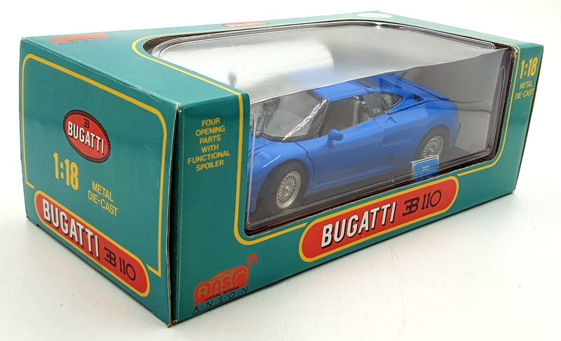Anson 1/18 Scale Diecast 30303-W - Bugatti EB 110 - Blue