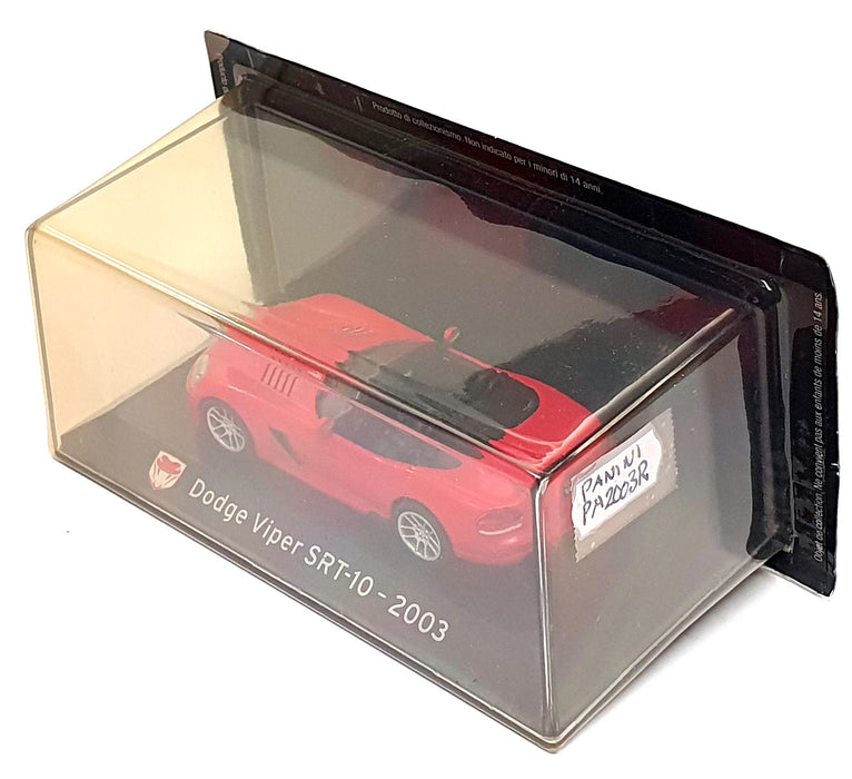 Panini 1/43 Scale Diecast PA2003R - 2003 Dodge Viper SRT-10 - Red