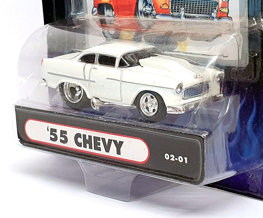 Muscle Machines 1/64 Scale 71161 02-01 - 1955 Chevy - White