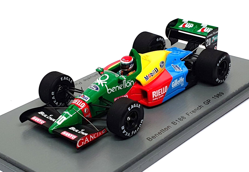 Spark Model 1/43 Scale S5206 - F1 Benetton B188 #20 French GP 1989 E. Pirro