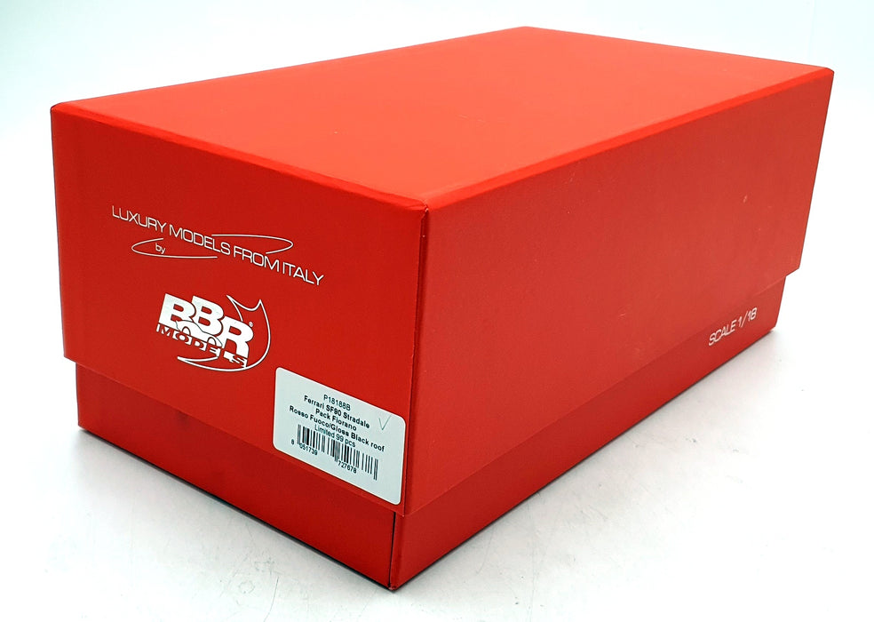 BBR 1/18 Scale P18188B - Ferrari SF90 Stradale Pack Fiorano - Red/Gloss Black