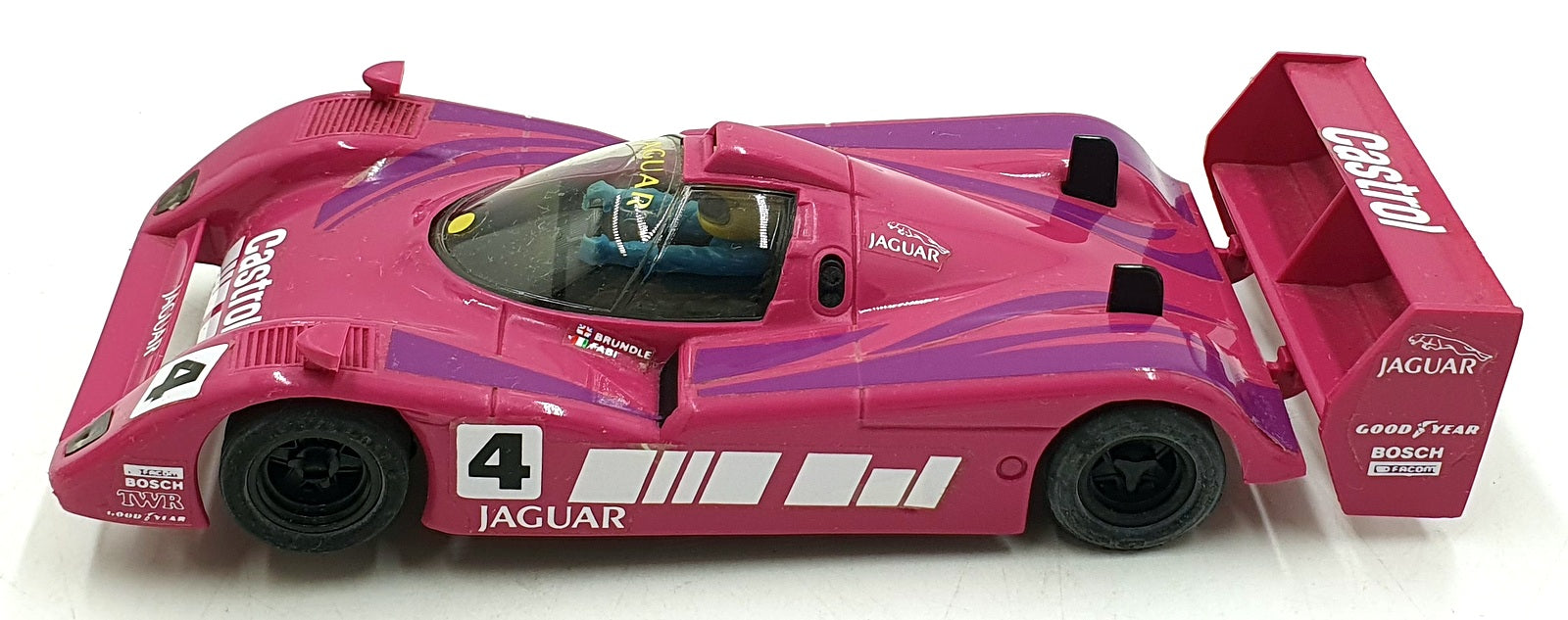 Matchbox SCX 1/32 Scale Slot Car 93140.20 - Jaguar "XJR-14" SRS #4 - Pink/Purple