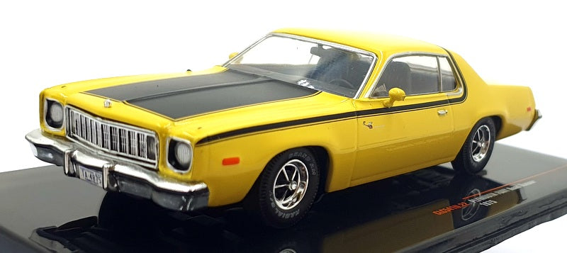 Ixo Models 1/43 Scale CLC541N.22 - 1975 Plymouth Fury Road Runner - Yellow/Black