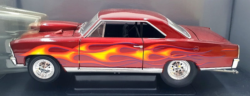 Ertl 1/18 Scale Diecast 29276P - 1966 Chevy Prostock Nova - Red Flames