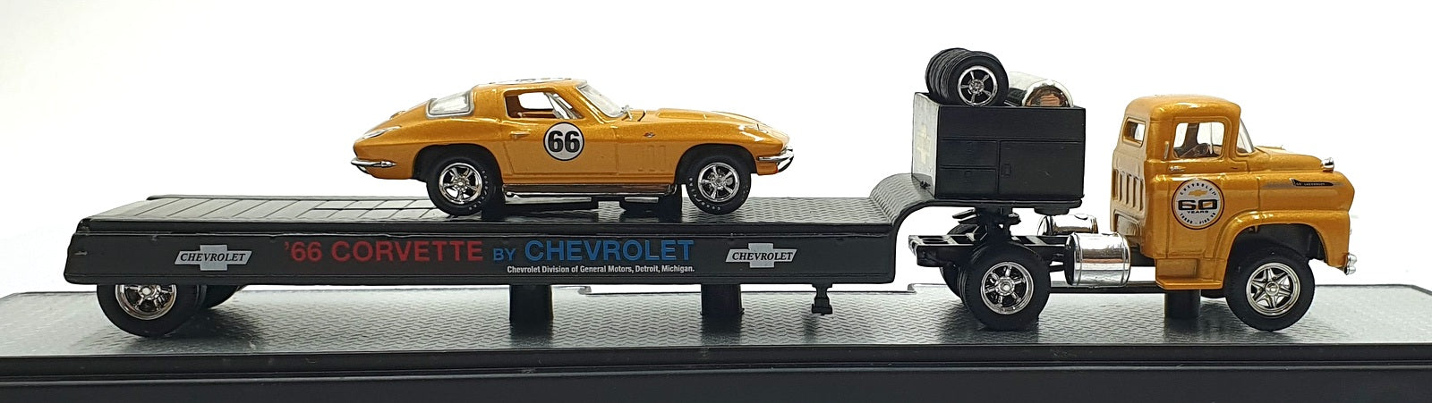 Castline M2 Machines 1/64 Scale S15 - 1958 Chevrolet LCF & 1966 Corvette 327