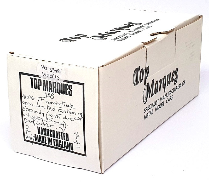 Top Marques 1/43 Scale HE8 - 1966-67 Alvis TF Convertible - Dk. Silver 