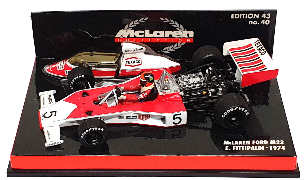Minichamps 1/43 Scale 530 744305 - F1 McLaren Ford M23 E. Fittipaldi 1974