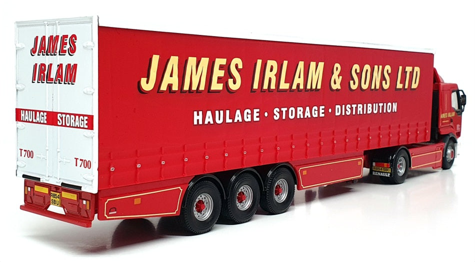 Corgi 1/50 Scale 75606 - Renault Curtainside Truck "James Irlam" - Red